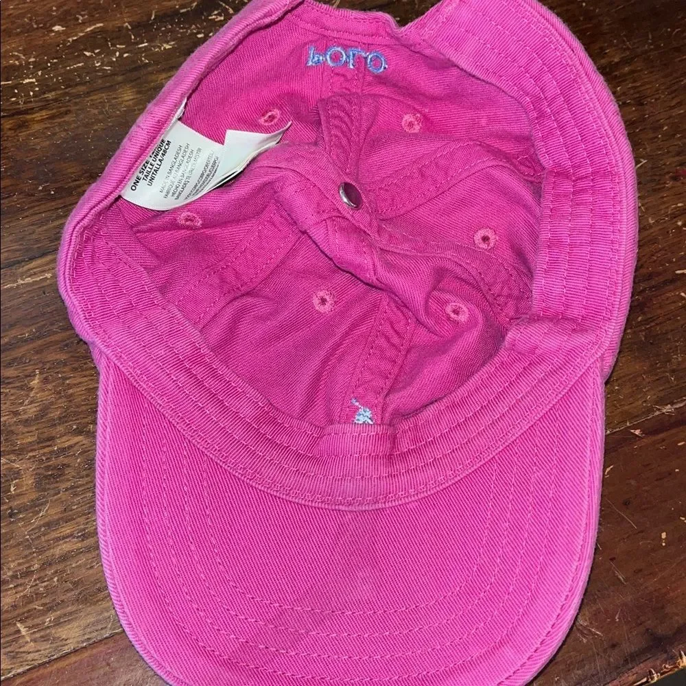 Polo by Ralph Lauren baby light purple one size cap (12M-24M) used stained